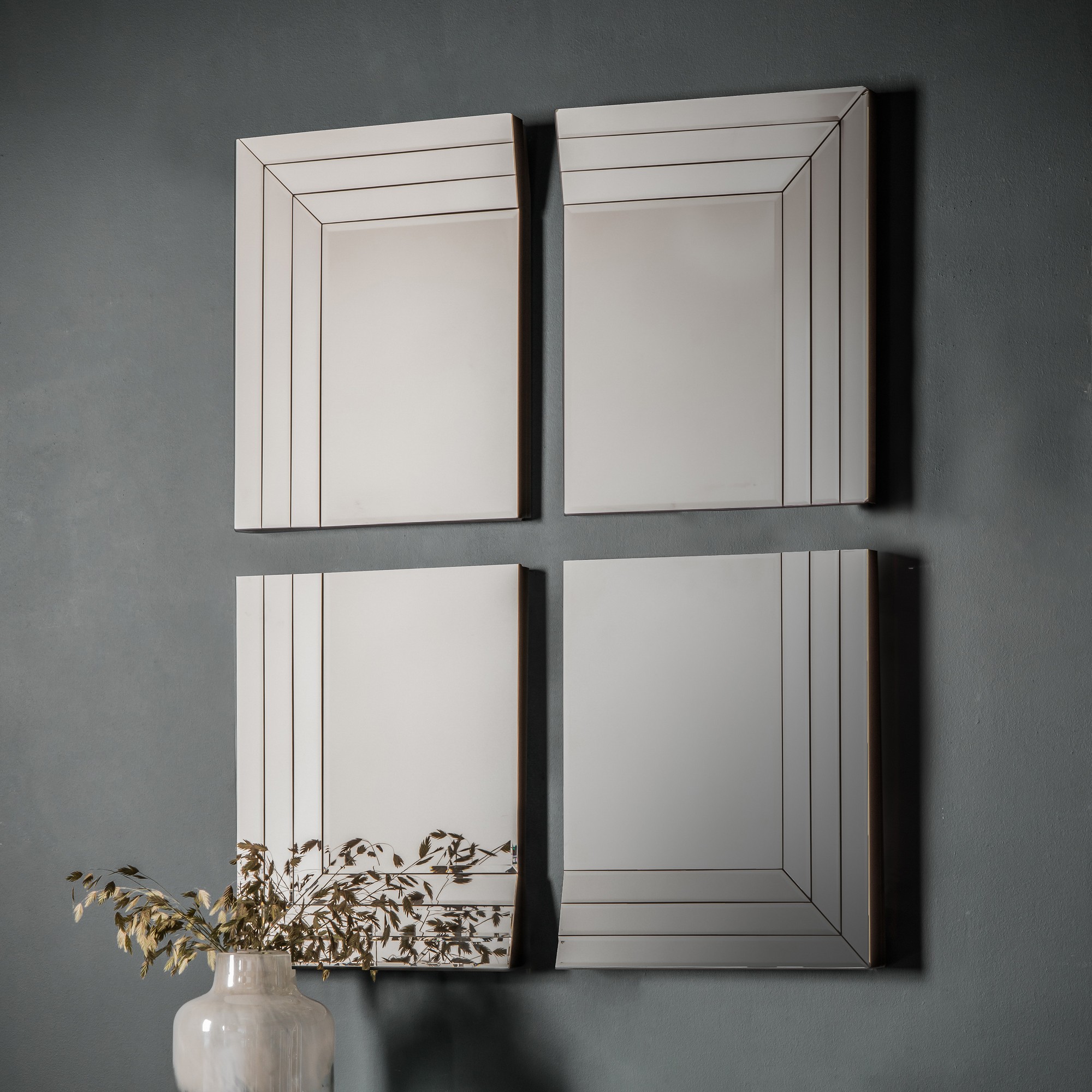 Luxe Tapi Marcello Square Mirror Set Of 4